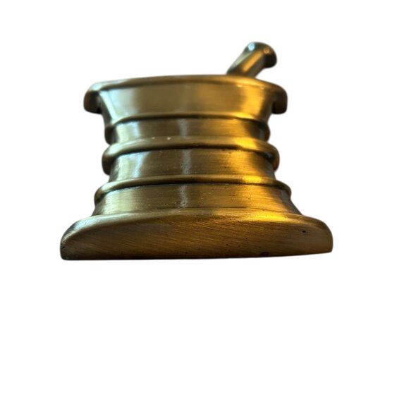 Vintage Richard Klein Brass Mortar And Pestle Door Knocker Apothecary Culinary - Picture 3 of 7